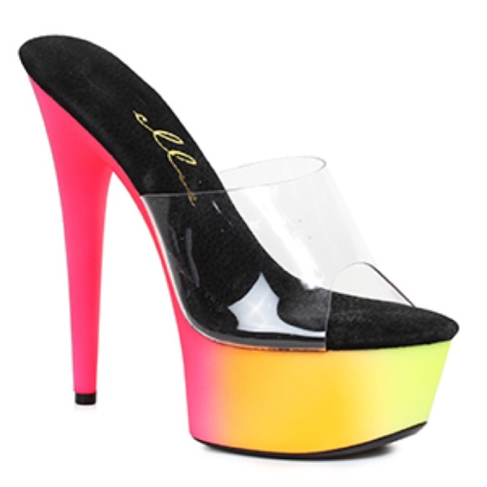 Ellie Shoes size 8 multicolored 6” heel